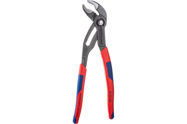 Переставные клещи Knipex Cobra, 50 мм (2"), 250 мм, серые, 2К ручки, KN-8702250SB