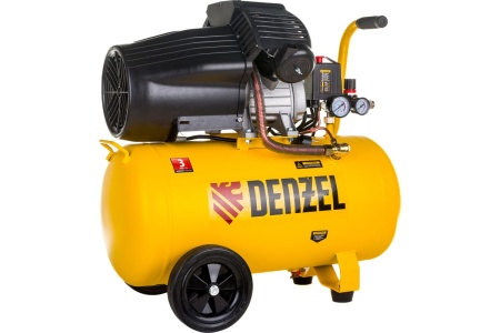 Воздушный компрессор DENZEL DCV2200/50 прямой привод, 2,2 кВт, 50 литров, 380 л/мин 58167