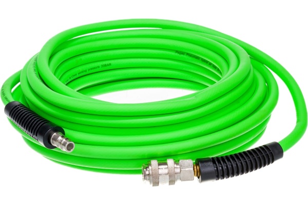 Шланг резиновый профессиональный с быстросъемными соединениями и пвх покрытием (15 м; 6х12 мм; 20 бар) Pegas 4928