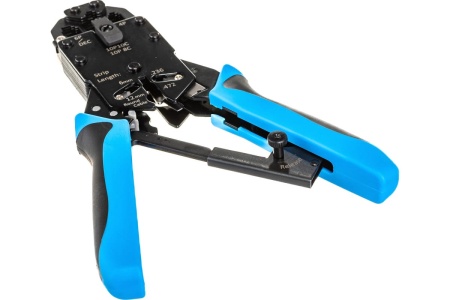 Обжимной инструмент для разъемов RJ-50, RJ-45, RJ-12, RJ-11 /10P10C Hyperline HT-200AR 8P8C типа 35548