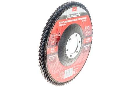 Круг лепестковый торцевой (125х22.2 мм; P40) для УШМ Matrix 74042