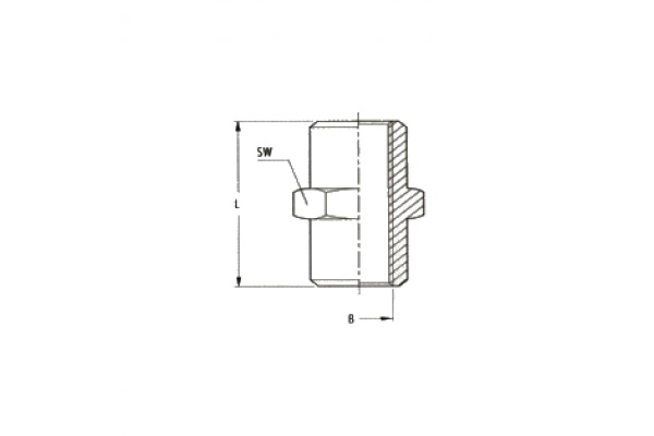 Муфта цилиндрическая мама 1/2" - мама 1/2" (блистер) 1225/5 280/10 F1/2*F1/2" GAV 7004110