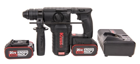 Перфоратор аккумуляторный бесщеточный KRESS, KU388, 20В, 4Ач х2, кейс