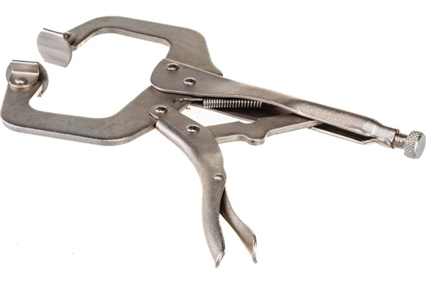 Ручной зажим  ТУНДРА точечный захват, подвижные губки, с фиксатором, 275 мм 4726218