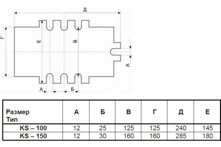 Тиски крестовинные Proma KS-100 25330450