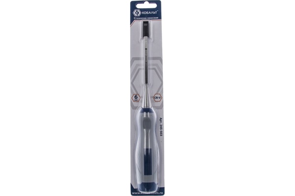 Плоская стамеска (6 х 140 мм, CR-V, блистер) КОБАЛЬТ 245-503