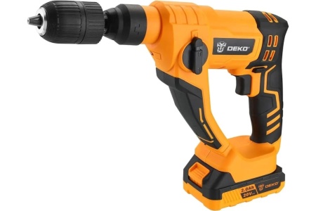 Аккумуляторный перфоратор DEKO DKCH20 20В, 2x2.0Ач, в кейсе, с патроном CH02 063-4412