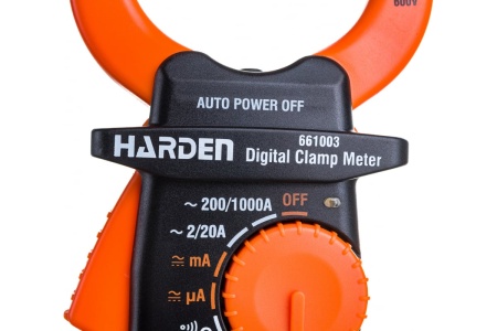 Цифровой мультиметр с токовыми клещами Harden охват губок 65 мм 661003