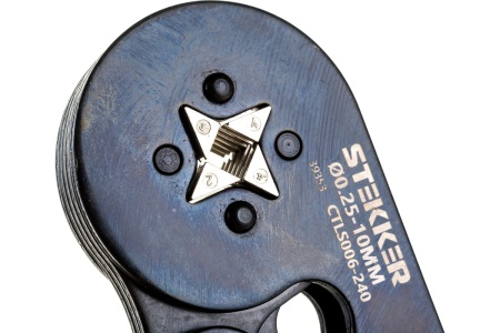 Кримпер для обжима втулочных наконечников STEKKER CTLS006-240 диаметр 0,25-10 мм, оранжевый 39353