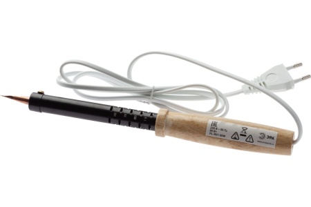 Паяльник с деревянной рукояткой ЭРА ЭПСН 230 В, 80 Вт PLR0180W Б0046954