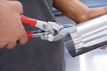 Клещи для гофрирования ERDI 250 мм, самораскрывающиеся, оцинкованные, глубина захвата 28 мм ER-D36