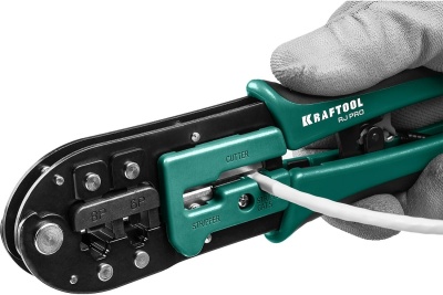 Универсальный кримпер KRAFTOOL RJ-Pro RJ45, RJ11/RJ12 22698