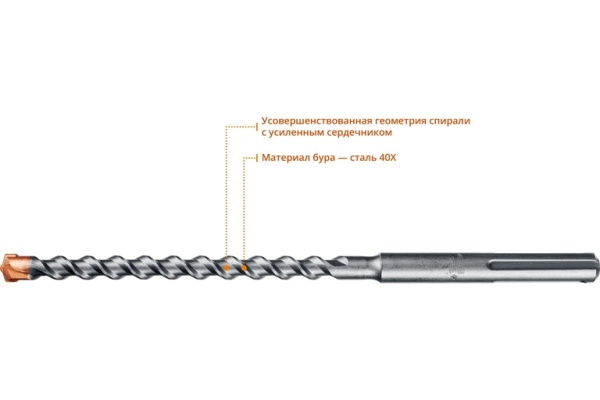 Бур SDS-Max (35х670 мм; 4 резца) по бетону ЗУБР 29350-670-35_z01