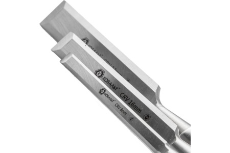 Набор плоских стамесок: 8, 16, 22мм, длина 140мм, CR-V, деревянные рукоятки, 3шт КОБАЛЬТ 245-862