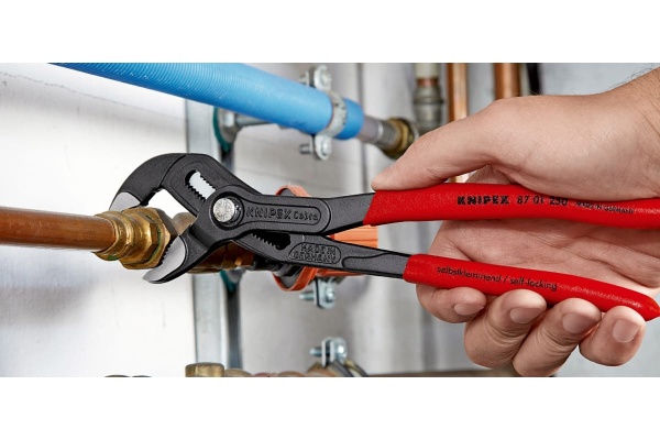 Переставные клещи Knipex COBRAmatic с фиксатором, 50 мм (2"), длина 250 мм, 1К ручки, KN-8711250SB