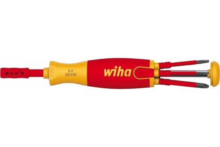 Отвертка с магазином бит Wiha 38610 LiftUp electric Шлиц, Phillips, с 6 slimBits wih38610