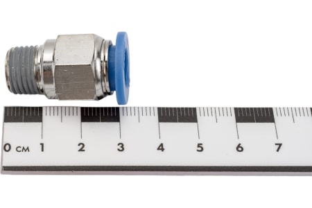 Фитинг цанговый прямой с наружной резьбой 1/4M для трубки диаметром 10 мм SHPI PC 10-R02