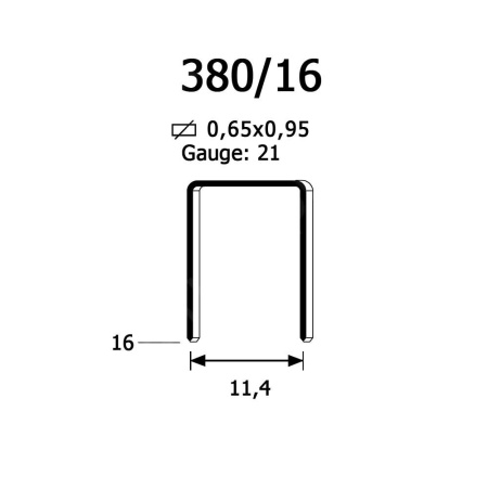 Скоба обивочная 380/16 мм (108/10,8)