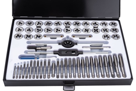 Метрический и дюймовый набор метчиков и плашек ROCKFORCE 60 предметов RF-M060-3