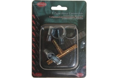 Разветвитель T-образный елочка 6 мм, хомуты в комплекте ROCKFORCE RF-E102-6/1