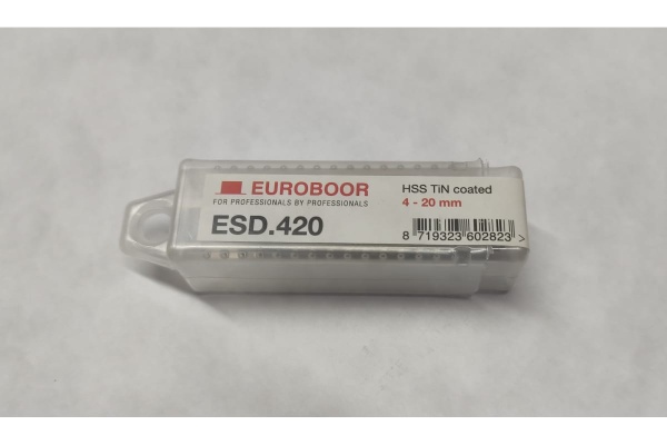 Ступенчатое сверло 4-20 мм HSS-TiN EUROBOOR ESD.420