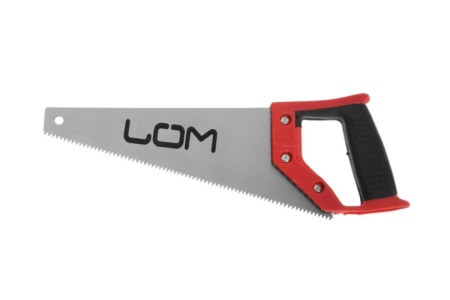 Ножовка по дереву LOM обрезиненная рукоятка, 7-8 TPI, 300 мм 1818194
