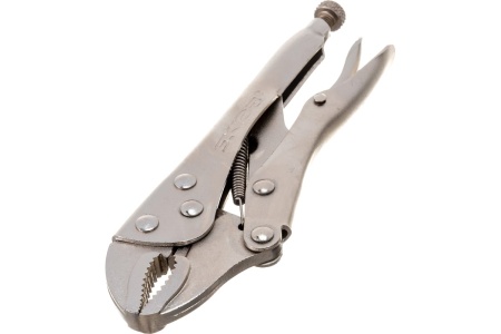 Зажим с фиксатором SKRAB 180мм полукруглый захват 22558