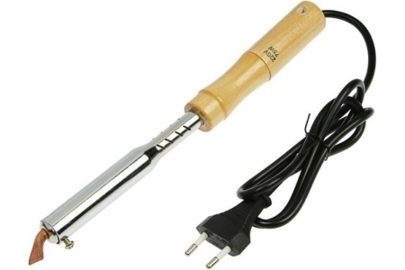 Паяльник TUNDRA деревянная рукоятка, плоское жало, 75Вт, 220В 1550219
