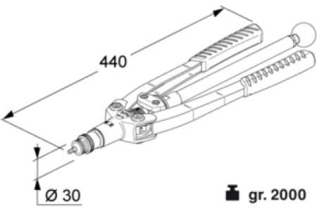 Ручной заклепочник FAR KJ29 М3-М10 в пластиковом кейсе 705094