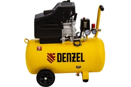 Воздушный компрессор с прямым приводом DENZEL DC1700/50 1,7 кВт, 50 литров, 260 л/мин 58164
