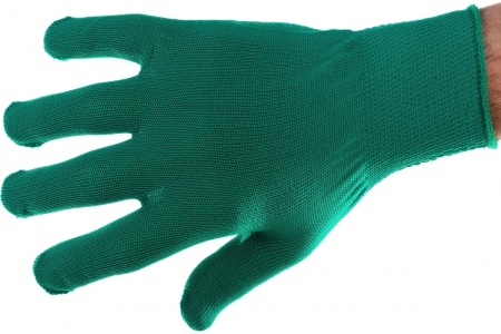 Перчатки Россия нейлон, 13 класс, цвет изумрудный, L 67823