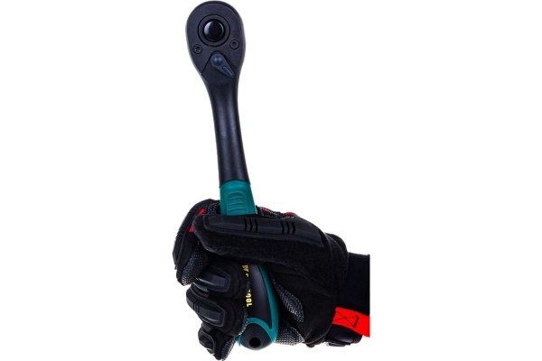 Трещотка для торцовых головок Kraftool Expert Сr-V сталь 72 зубца пластиковое покрытие 1/2" 27796-1/2_z02