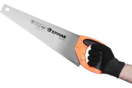 Ножовка по дереву ЕРМАК, 400мм, зуб 5мм. 663-777