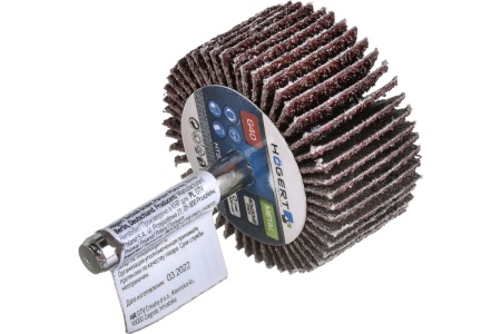 Круг шлифовальный лепестковый радиальный (40x20 мм; хвостовик 6 мм; P40) HOEGERT TECHNIK HT8D001