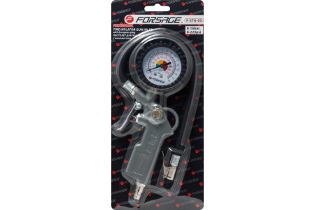 Пистолет для подкачки шин Forsage с аналоговым манометром и шлангом , в блистере 26083