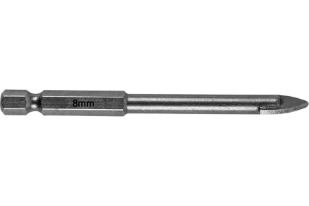 Сверло по керамической плитке и стеклу 8 мм, 6-гранный хвостовик MATRIX 72837