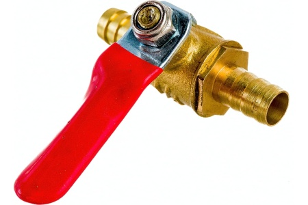 Шаровой кран Pegas pneumatic латунь, елочка, под шланг, 8x8 мм 4411