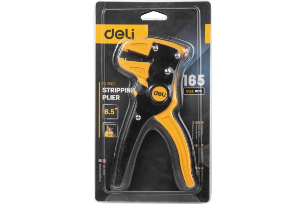Автоматические клещи для снятия изоляции (стриппер) DELI dl2003 165 мм, диаметр кабеля 0,5-6 мм 118992