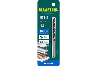 Сверло по металлу HSS-G сталь М2 (5х86 мм) Kraftool 29651-5