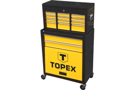 Тележка для инструмента, 2 выдвижные ящика, полка TOPEX 79R500