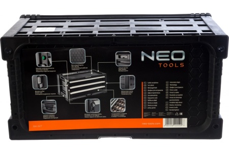 Ящик для инструмента, 3 выдвижных ящика NEO Tools 84-227