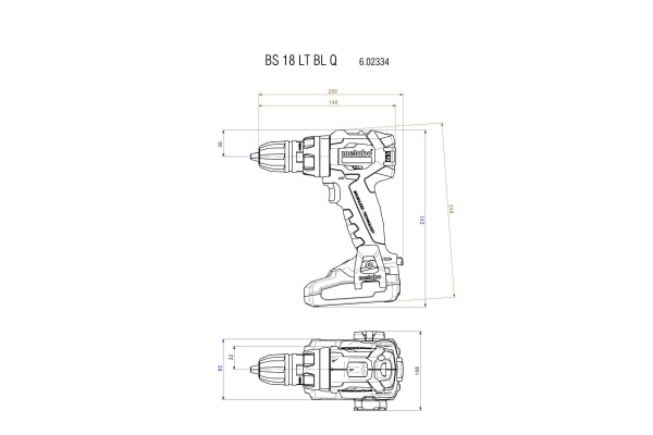 Аккумуляторный винтоверт Metabo BS 18 LT BL Q 602334820