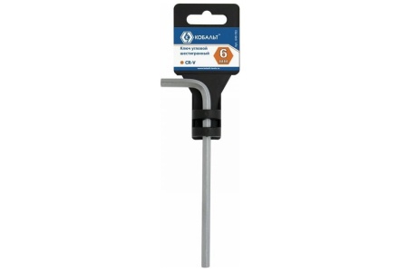 Ключ угловой шестигранный 6 мм Cr-V КОБАЛЬТ 649-783
