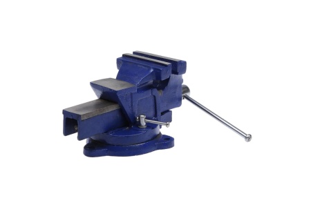 Слесарные поворотные тиски ТУНДРА с наковальней, высокопрочный чугун ВЧ-40, 100 мм 878134