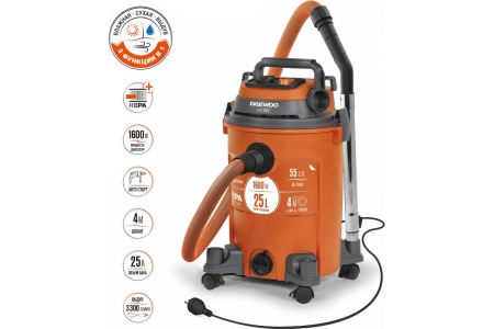 Строительный пылесос Daewoo DAVC 2516S