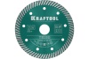 Диск алмазный отрезной турбо по бетону и кирпичу KRAFTOOL Turbo 125х22 мм 36682-125