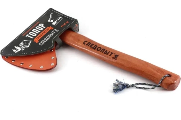 Туристический топор Следопыт 390x155x110 мм, 995 г, в кожаном чехле PF-AT-08