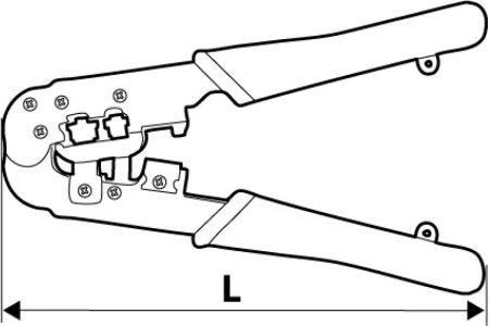 Клещи для обжима телефонных наконечников TOPEX 6P, 8P 32D408