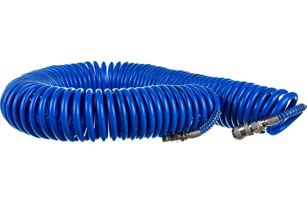 Шланг спиральный полиуретановый с быстроразъемными соединениями (20 м; 6.5х10 мм; 15 бар) INTERTOOL PT-1713