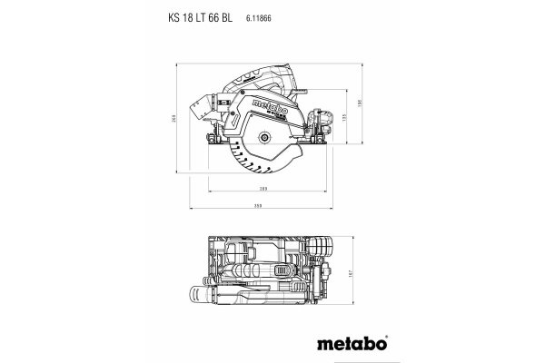 Аккумуляторная дисковая пила Metabo MKS 18 LTX 58 600771840